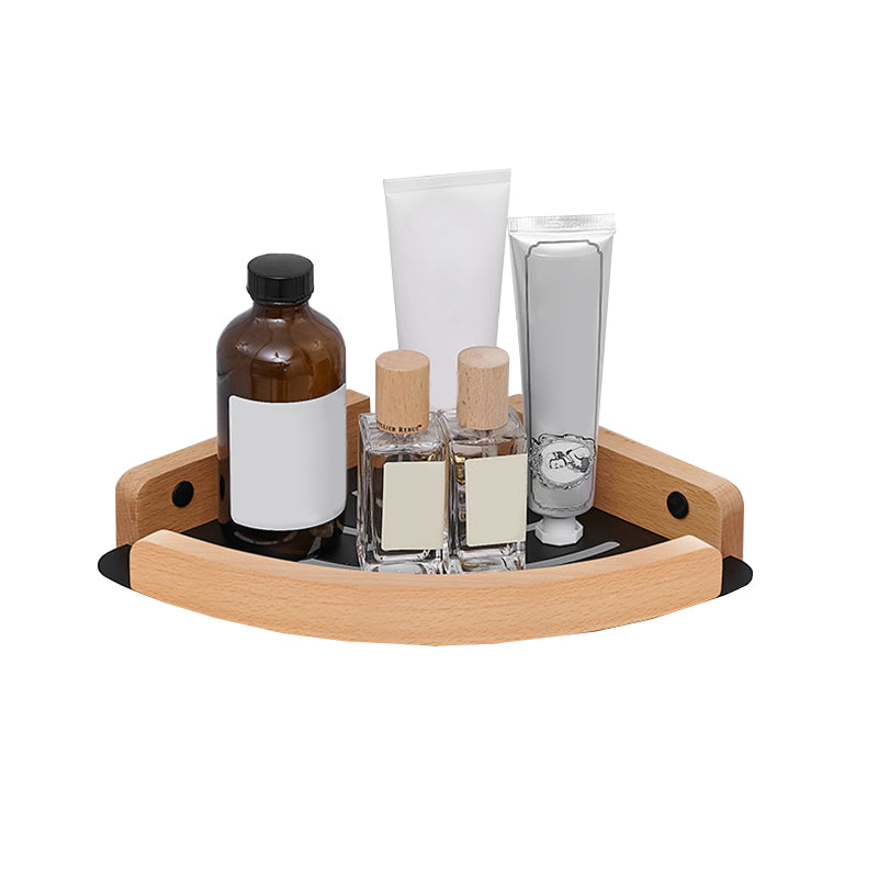 Metal and wood bathroom accessories as a single piece or in a set in black