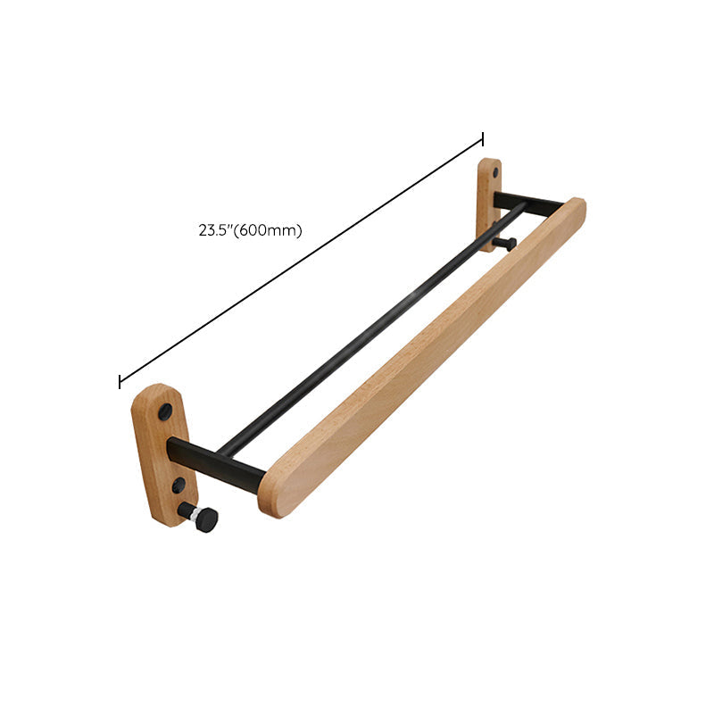 Metal and wood bathroom accessories as a single piece or in a set in black
