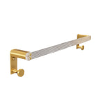 Metal and acrylic bathroom accessories as a single piece or in a set in gold