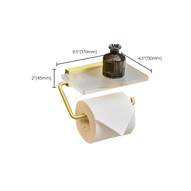 Metal and acrylic bathroom accessories as a single piece or in a set in gold