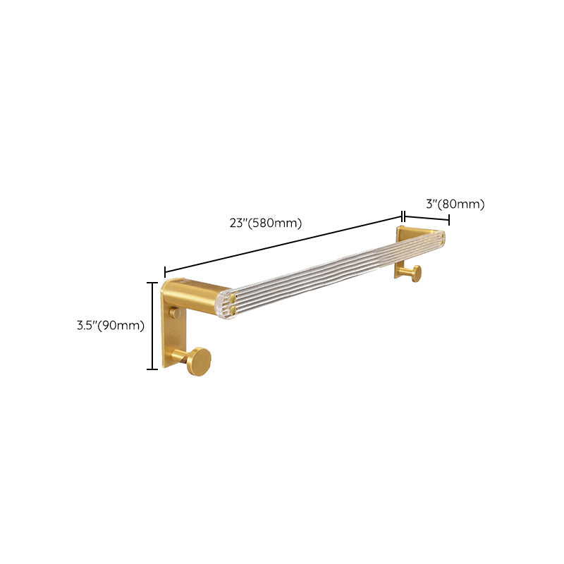 Metal and acrylic bathroom accessories as a single piece or in a set in gold