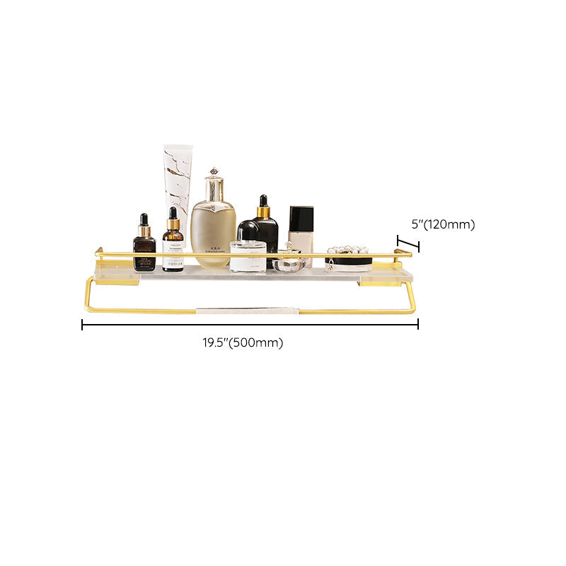 Metal and acrylic bathroom accessories as a single piece or in a set in gold