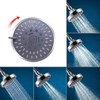 Modern Fixed Shower Head with Catalyst 4-Inch Silver Wall Mount Shower Head