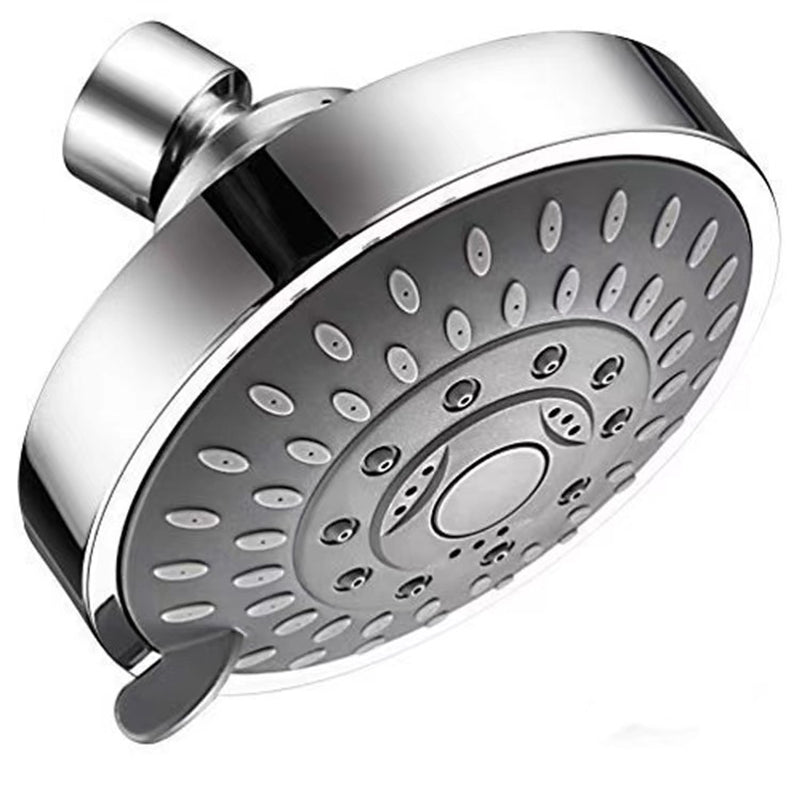 Modern Fixed Shower Head with Catalyst 4-Inch Silver Wall Mount Shower Head