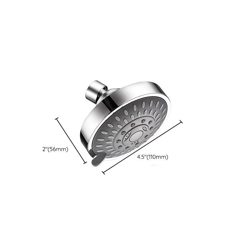 Modern Fixed Shower Head with Catalyst 4-Inch Silver Wall Mount Shower Head