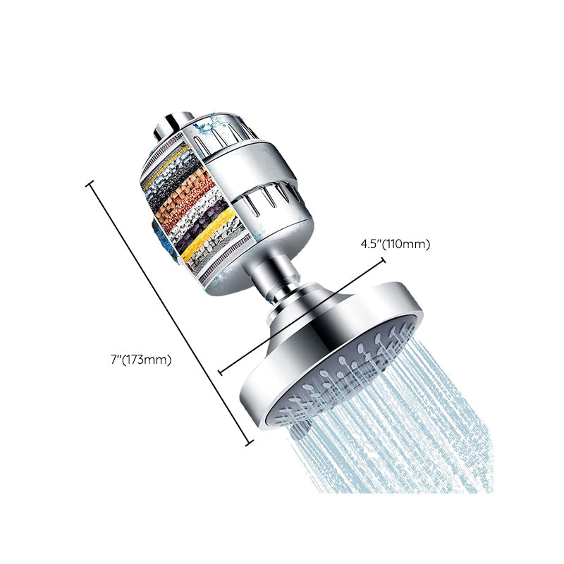 Modern Fixed Shower Head with Catalyst 4-Inch Silver Wall Mount Shower Head
