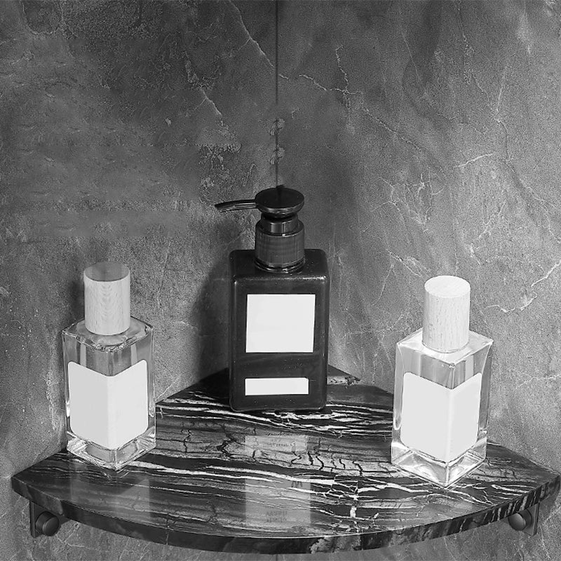 Metal and marble bathroom accessories as a single piece or as a set in black