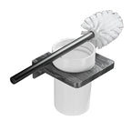 Metal and marble bathroom accessories as a single piece or as a set in black