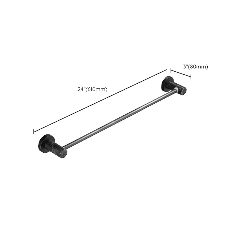 Metal and marble bathroom accessories as a single piece or as a set in black