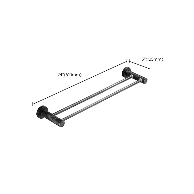 Metal and marble bathroom accessories as a single piece or as a set in black