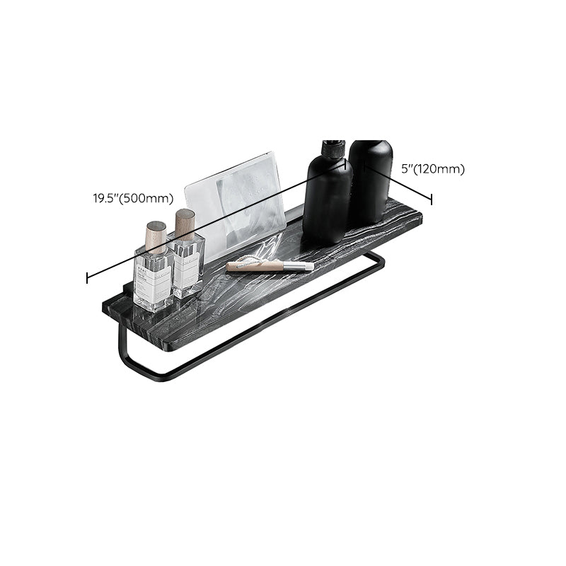 Metal and marble bathroom accessories as a single piece or as a set in black