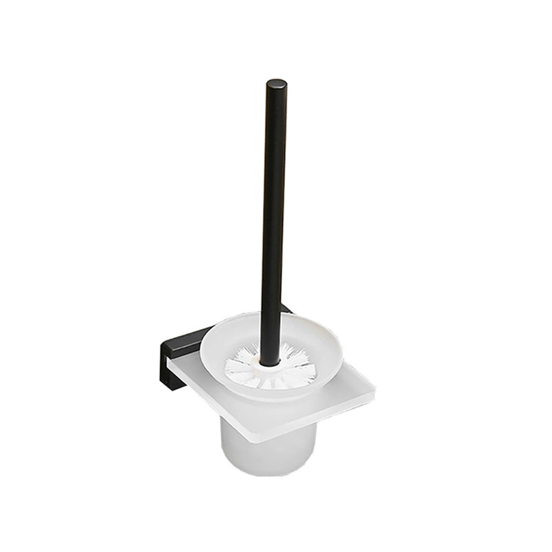Metal and acrylic bathroom accessories as a single piece or in a set in black