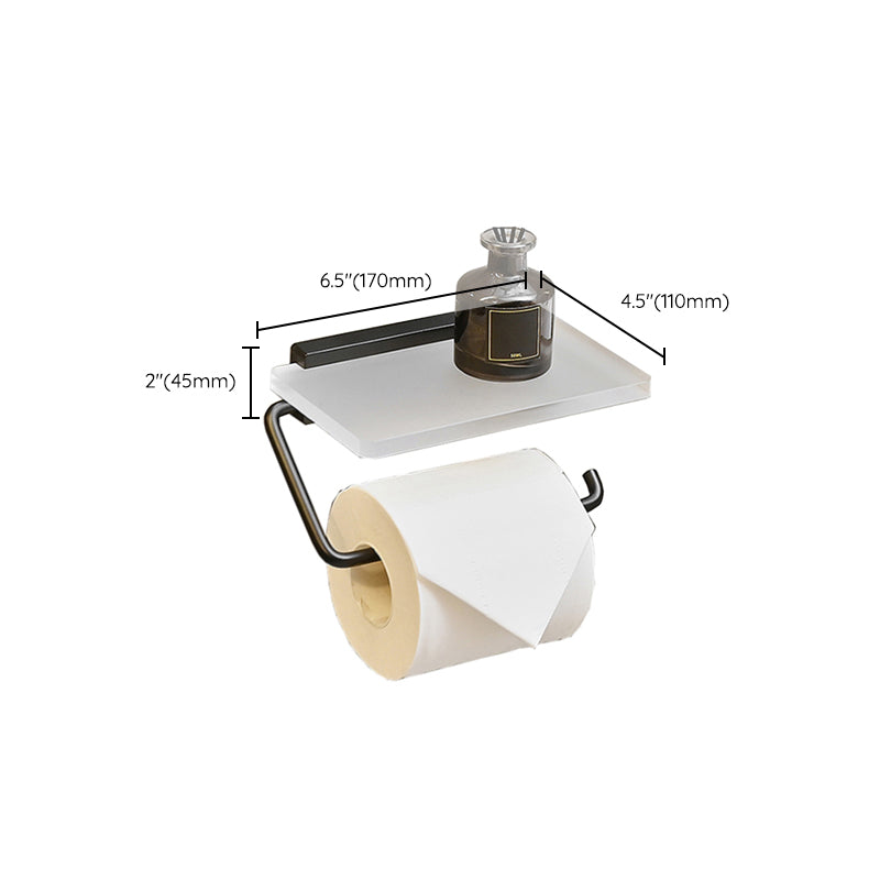 Metal and acrylic bathroom accessories as a single piece or in a set in black