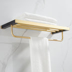 Metal and Marble Bathroom Minimalist Accessory as a Single Piece or in a Set in Gold
