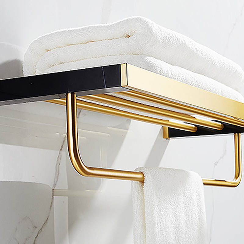 Metal and Marble Bathroom Minimalist Accessory as a Single Piece or in a Set in Gold