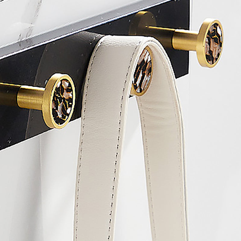 Metal and Marble Bathroom Minimalist Accessory as a Single Piece or in a Set in Gold
