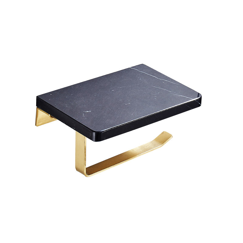 Metal and Marble Bathroom Minimalist Accessory as a Single Piece or in a Set in Gold