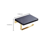 Metal and Marble Bathroom Minimalist Accessory as a Single Piece or in a Set in Gold