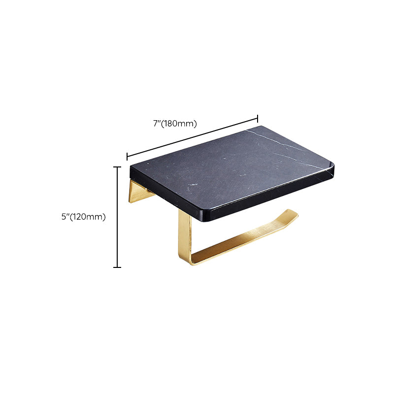 Metal and Marble Bathroom Minimalist Accessory as a Single Piece or in a Set in Gold