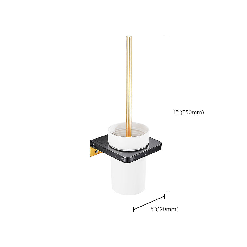 Metal and Marble Bathroom Minimalist Accessory as a Single Piece or in a Set in Gold