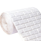 Modern wall-ceiling element for sticking with 3D embossing in white