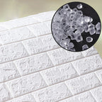 Modern wall-ceiling element for sticking with 3D embossing in white