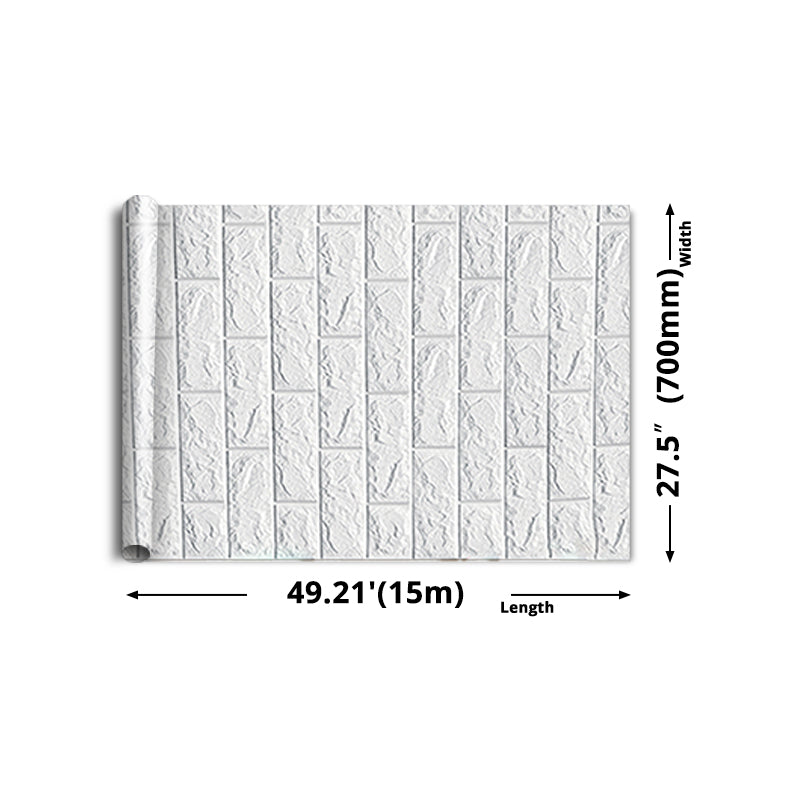 Modern wall-ceiling element for sticking with 3D embossing in white