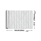 Modern wall-ceiling element for sticking with 3D embossing in white