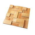 Mosaic Wood Wall Cladding Glue Living Room Modern Style Wood Plank