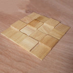 Mosaic Wood Wall Cladding Glue Living Room Modern Style Wood Plank