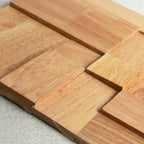 Mosaic Wood Wall Cladding Glue Living Room Modern Style Wood Plank