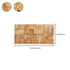 Mosaic Wood Wall Cladding Glue Living Room Modern Style Wood Plank