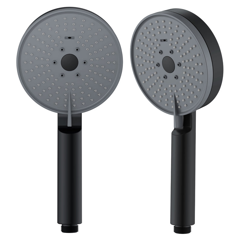 Matt Black Hand Shower Modern 3-Stream Round Wall Mounted Hand Shower