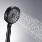 Matt Black Hand Shower Modern 3-Stream Round Wall Mounted Hand Shower