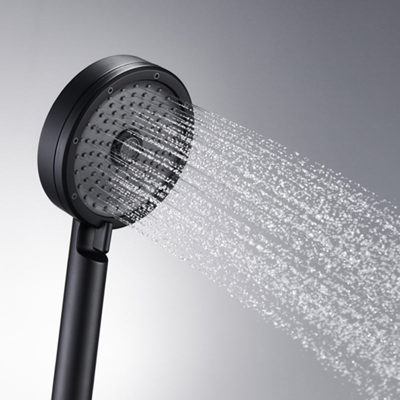 Matt Black Hand Shower Modern 3-Stream Round Wall Mounted Hand Shower