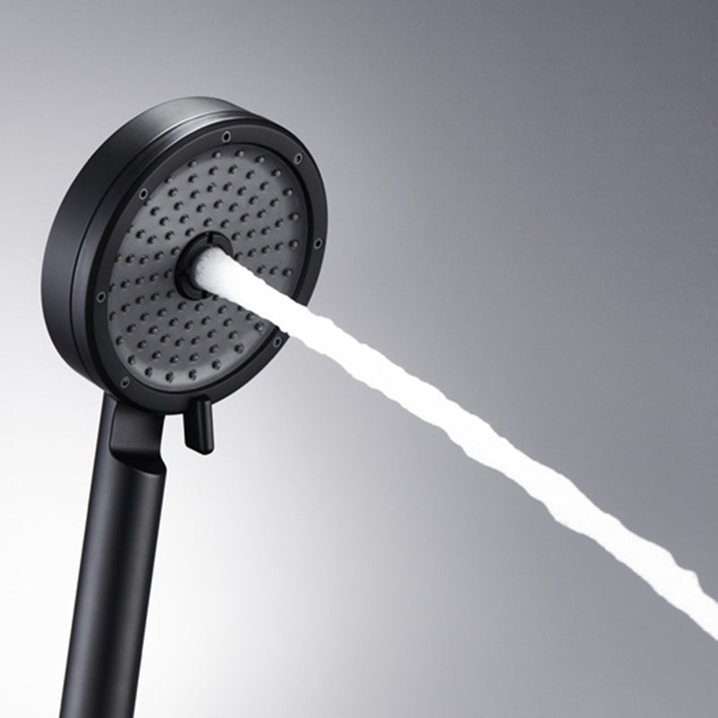 Matt Black Hand Shower Modern 3-Stream Round Wall Mounted Hand Shower