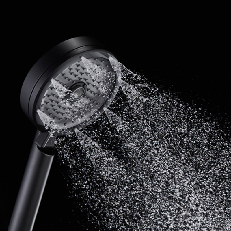 Matt Black Hand Shower Modern 3-Stream Round Wall Mounted Hand Shower