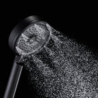 Matt Black Hand Shower Modern 3-Stream Round Wall Mounted Hand Shower