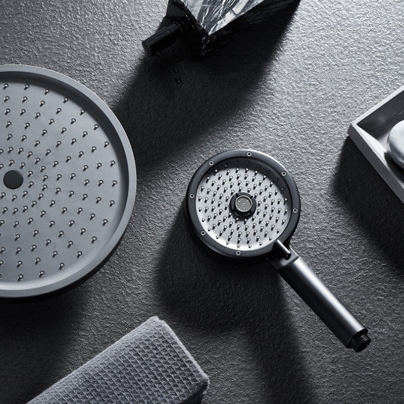 Matt Black Hand Shower Modern 3-Stream Round Wall Mounted Hand Shower
