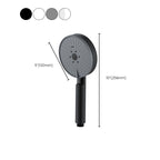 Matt Black Hand Shower Modern 3-Stream Round Wall Mounted Hand Shower