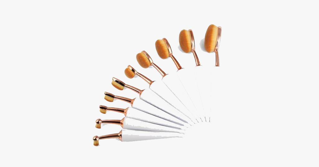 Umbrella-cut oval brushes set