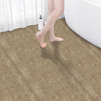Bathroom Square PVC Flooring 24" x 118" x 4mm Peel and Stick Vinyl Flooring
