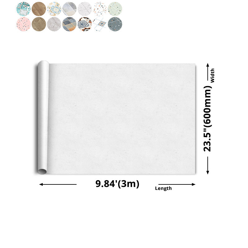 Bathroom Square PVC Flooring 24" x 118" x 4mm Peel and Stick Vinyl Flooring