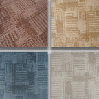 Living Spaces Square Vinyl Flooring Peel and Stick Fabric Look PVC Floor Covering