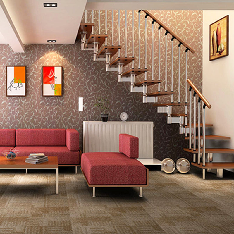 Living Spaces Square Vinyl Flooring Peel and Stick Fabric Look PVC Floor Covering