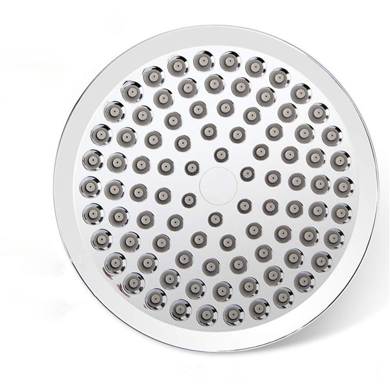 Silver Dual Showerhead with Hose Modern Style Wall Mounted Showerhead