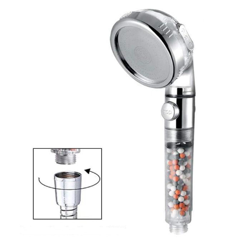 Handheld shower head with catalyst water filtration wall-mounted shower head