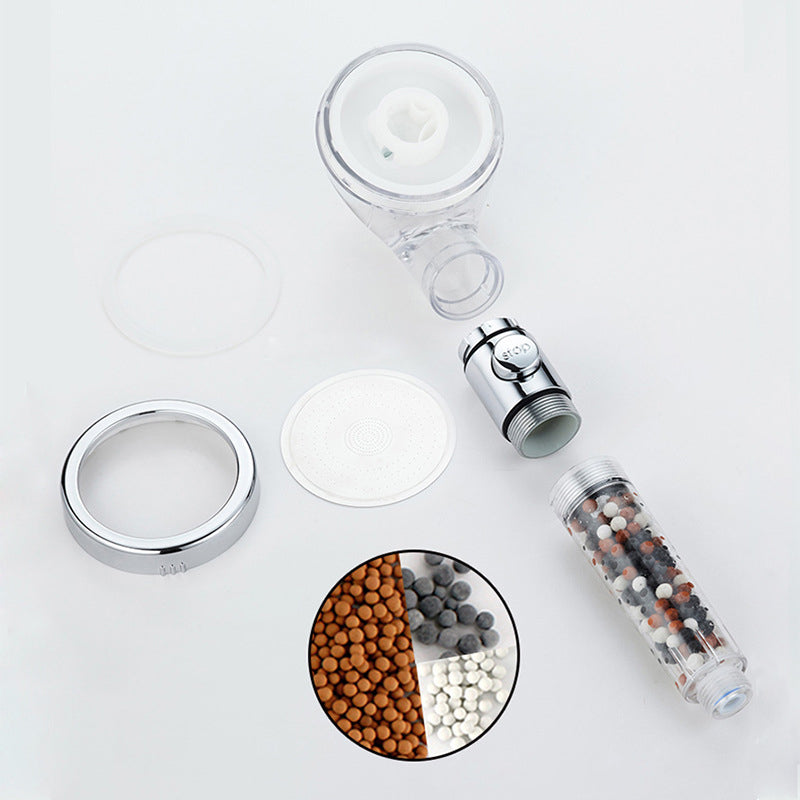 Handheld shower head with catalyst water filtration wall-mounted shower head