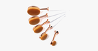 Umbrella-cut oval brushes set