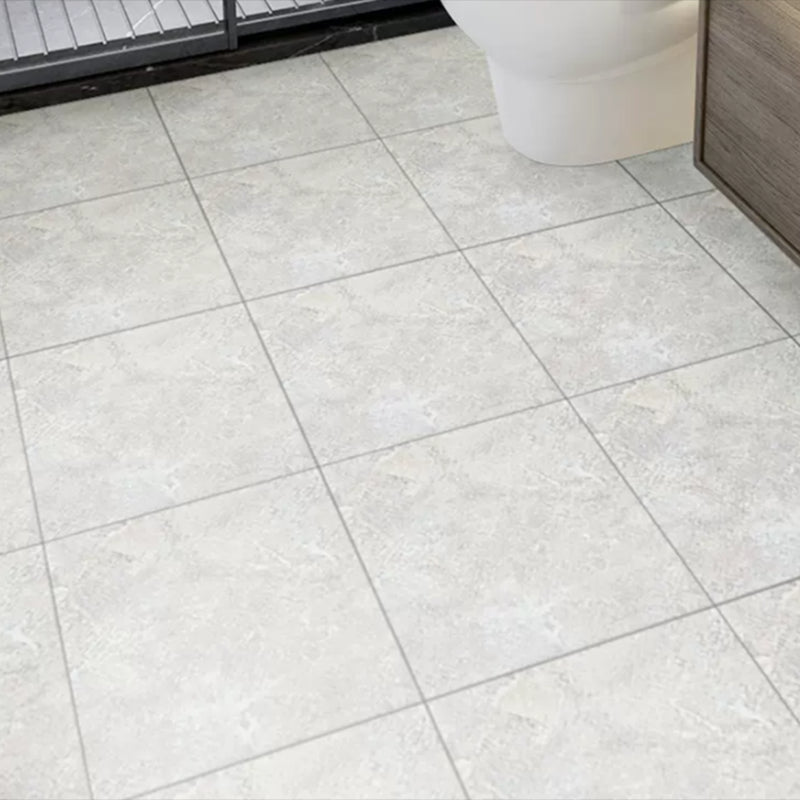 Square Bathroom PVC Flooring 12" x 12" x 0.07 mm Peel and Stick Vinyl Flooring
